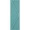 Ekena Millwork True Fit PVC Two Equal Panel Farmhouse Fixed Mount Shutters w/Z-Bar, Pure Turquoise, 18W x 48H, PR TFP102FH18X048PT - alternate 12